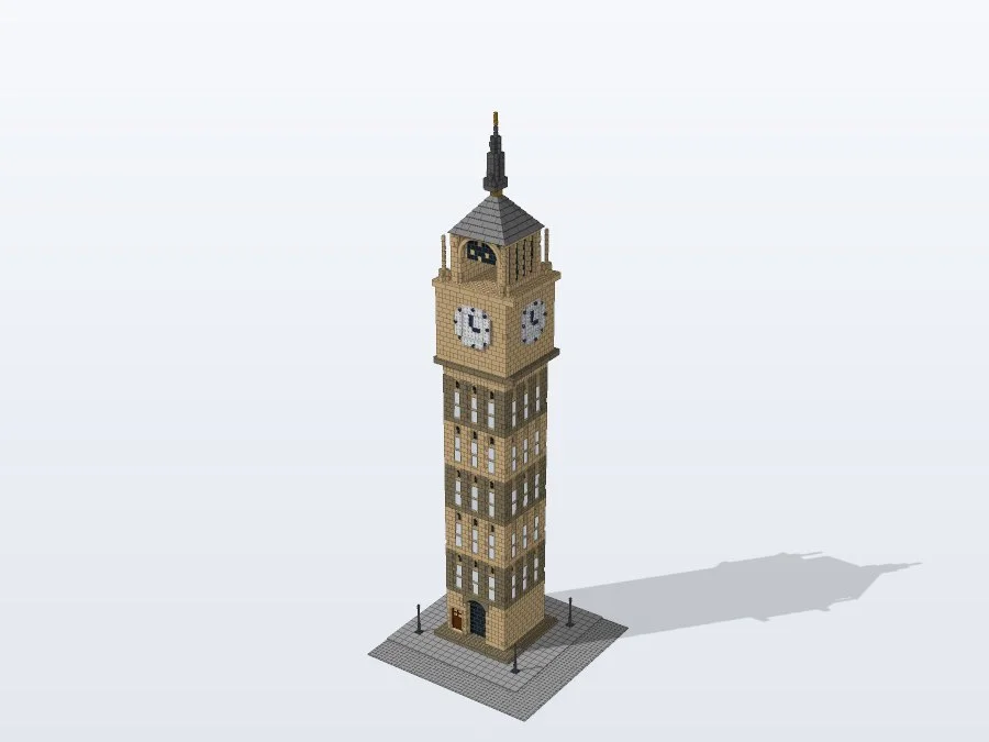 Big Ben MOC: London Elizabeth Tower in 7,028 pieces